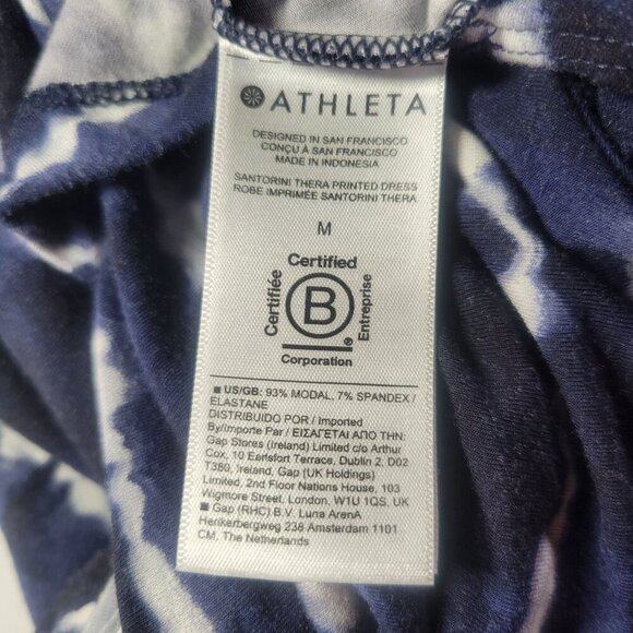 Athleta Santorini Thera Summer Sun Athletic Swing Dress Tie Dye Size M - Picture 5 of 8